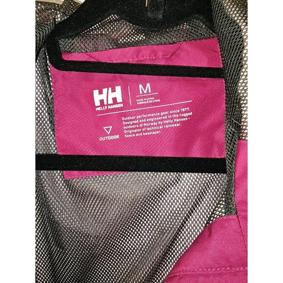 Helly Hansen Women's Jacket Hood Fuchsia Pink MED Outdoor Hiking Walking - Picture 3 of 11